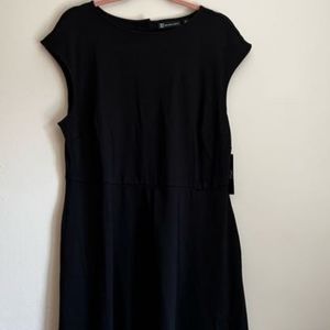 Black casual dress with buttons down back